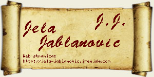 Jela Jablanović vizit kartica